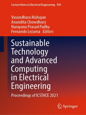 cover image of Sustainable Technology and Advanced Computing in Electrical Engineering